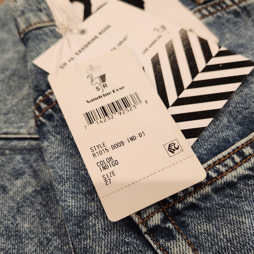 FREE PEOPLE X SANDRINE ROSE JEANS - Collab - RARE - Size 27 - Picture 16 of 16